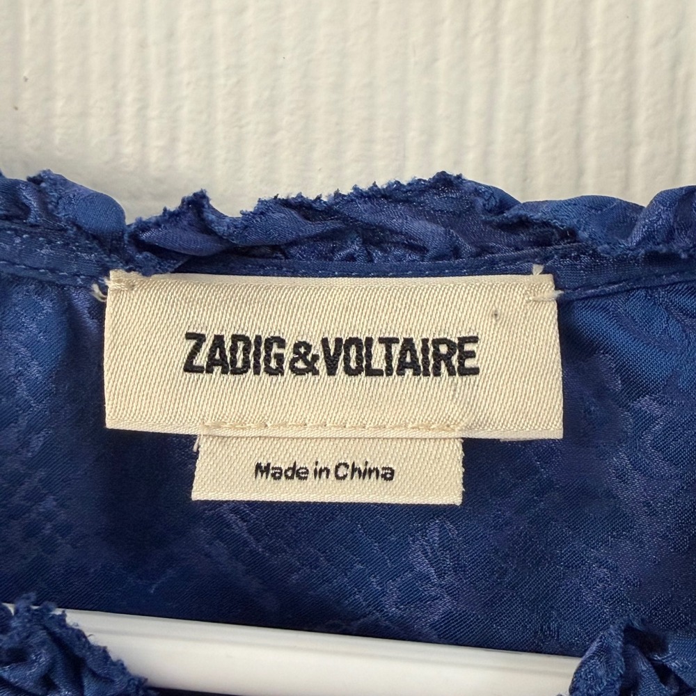 Zadig & Voltaire Terson Jac Python Blue Silk Visc… - image 3